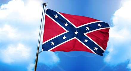 Rebel symbol flag, 3D rendering