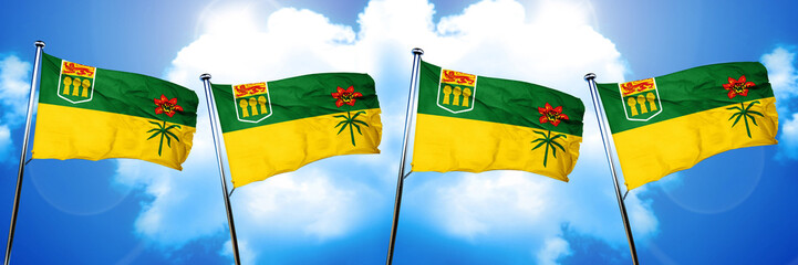 Saskatchewan flag, 3D rendering