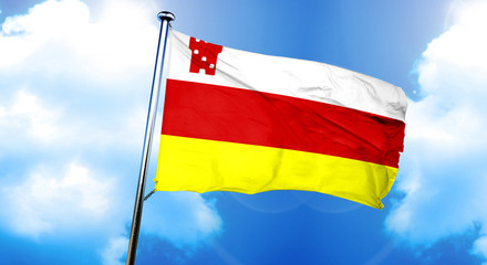 Santa barbara flag, 3D rendering