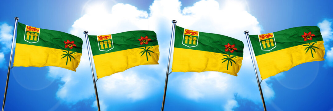 Saskatchewan Flag, 3D Rendering