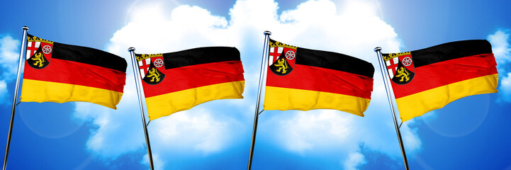 Rhineland Platinate, Rheinland Pfalz flag, 3D rendering