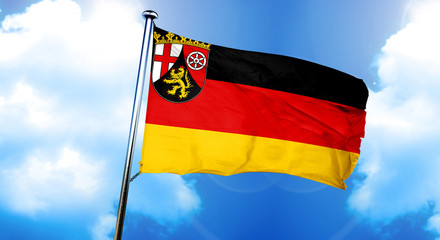 Rhineland Platinate, Rheinland Pfalz flag, 3D rendering