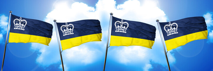 Regina flag, 3D rendering