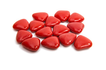 chocolate dragees in colorful glaze isolated