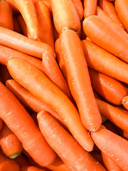Closed up pile of carrot in the market