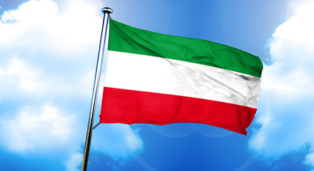 Norrhein Westfalen, North Rhine flag, 3D rendering