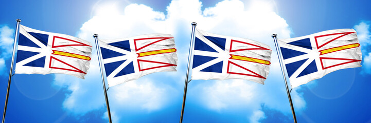 Newfoundland and labrador flag, 3D rendering