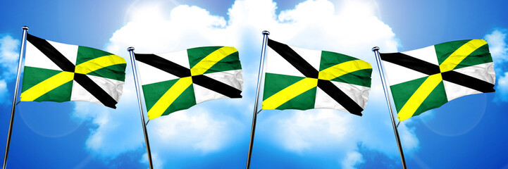 Monterey flag, 3D rendering