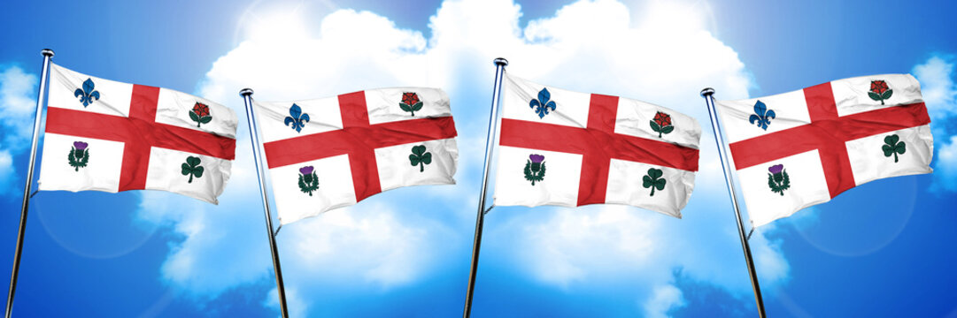 Montreal Flag, 3D Rendering