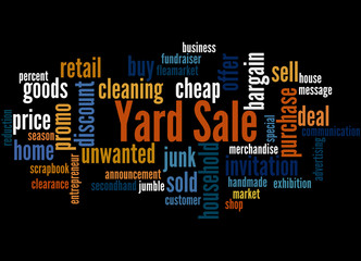 Yard Sale, word cloud concept 4