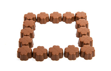chocolate candies isolated