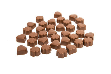 chocolate candies isolated