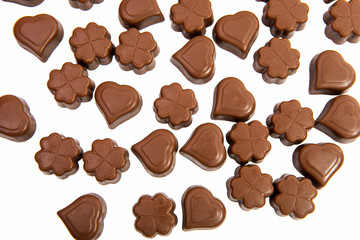 chocolate candies isolated
