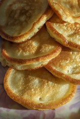 Several pancakes close-up