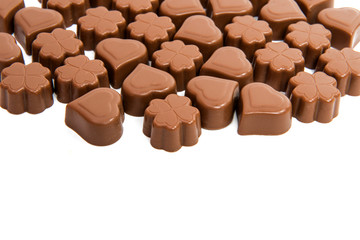 chocolate candies isolated