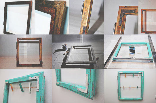 Restoration of old wooden photo frame