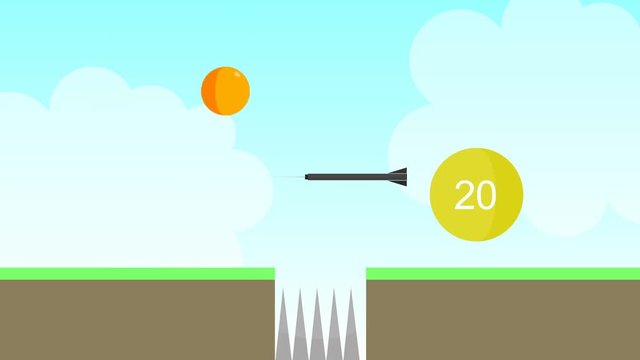 Generic Fake Video Game Screen - Bouncing Ball