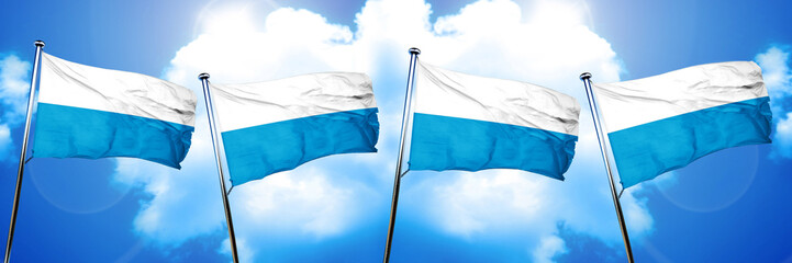 Bavaria, bayern flag, 3D rendering