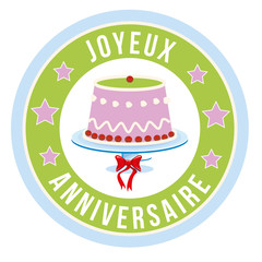 Joyeux anniversaire gâteau