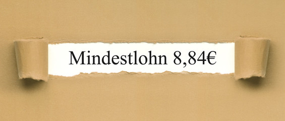 Mindestlohn 8,84 Euro