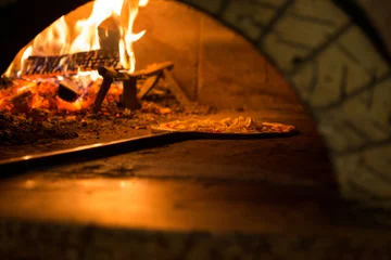 Plaid mouton avec photo Pizzeria Pizza cuite au four à bois traditionnel