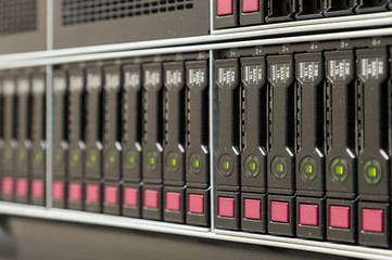 Server storage in row