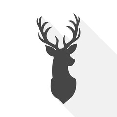 Naklejka premium Deer head illustration vector - Illustration