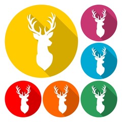 Deer head illustration vector - Illustration