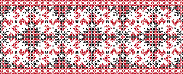 embroidered Ukrainian national pattern cross