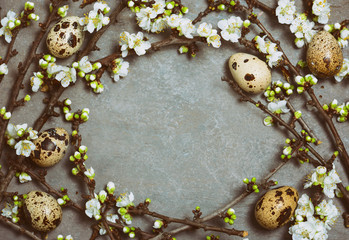 Easter floral background