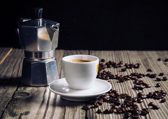 espresso mit kanne