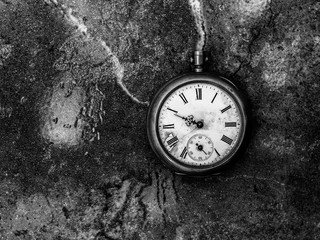 Old pocket watch,on background