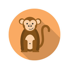 Monkey color flat icon