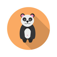 Panda color flat icon