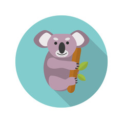 Koala color flat icon