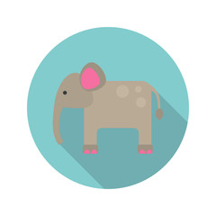 Elephant color flat icon
