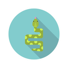 Snake color flat icon