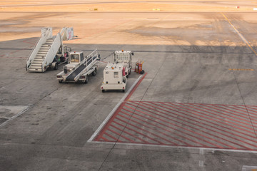 Naklejka premium Service vehicles at the airport