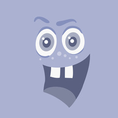 Funny Smiling Monster Smile Bacteria Character