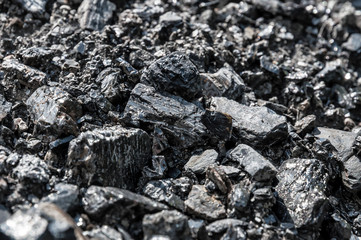texture of black coal