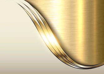 Fotobehang Gold metal background, shiny metallic elegant business background © Cobalt