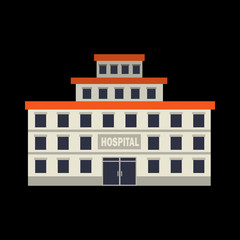 hospital flat icon