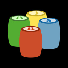 bingo chips flat icon