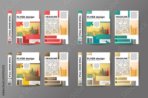A4 Flyer Design Set Brochure Template Vector Abstract Binder Layout Creative Book Front A4 Flyer Design Set Brochure Template Vector Abstract Binder Layout Creative Book Front