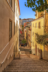 Narrow street of Lisbon 