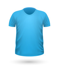 T-shirt Teplate. Front Side View. Vector