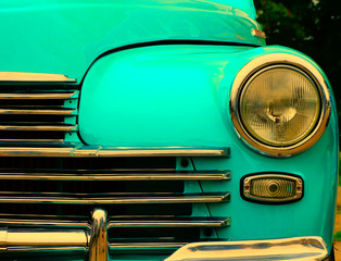 Old retro car on exhibition
