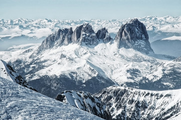 Obraz premium Ski resort in the Italian Dolomites