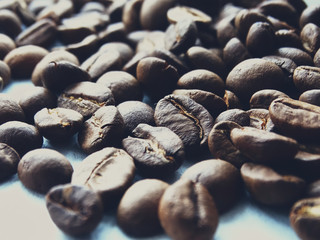 Fresh coffee grains