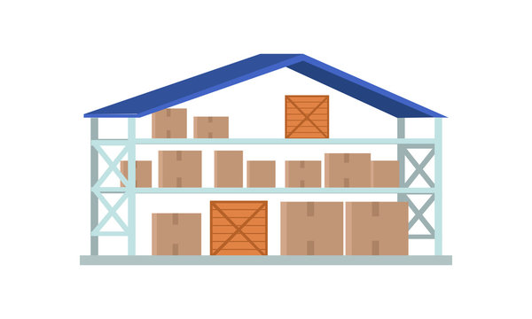 Worldwide Warehouse Deliver. Storehouse Building.